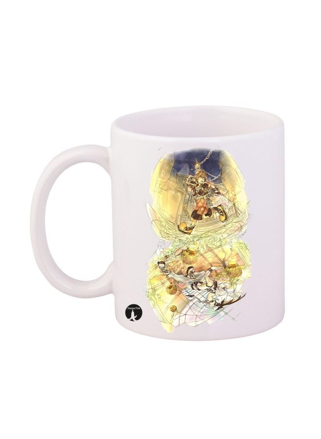 RYN Kingdom Hearts Video Game Mug White/Gold 11ounce