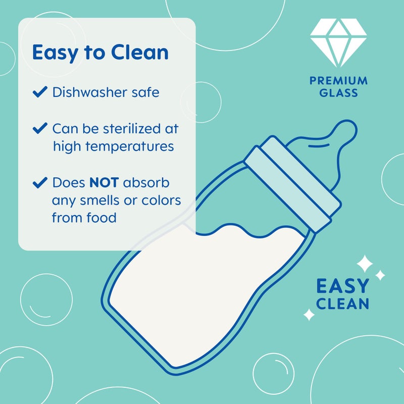 MAM Premium Glass Baby Bottles, Easy Switch Between Breast and Bottle, Feel Good Slow Flow, Newborn Essentials Must Have, 0+ Months, BPA Free, 6oz, Unisex, 3 Pack - Image 4