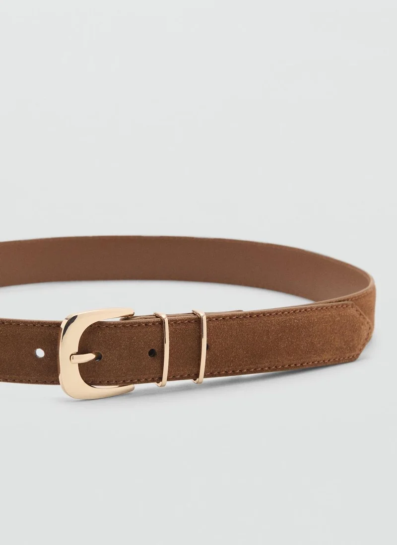 MANGO Suede belt