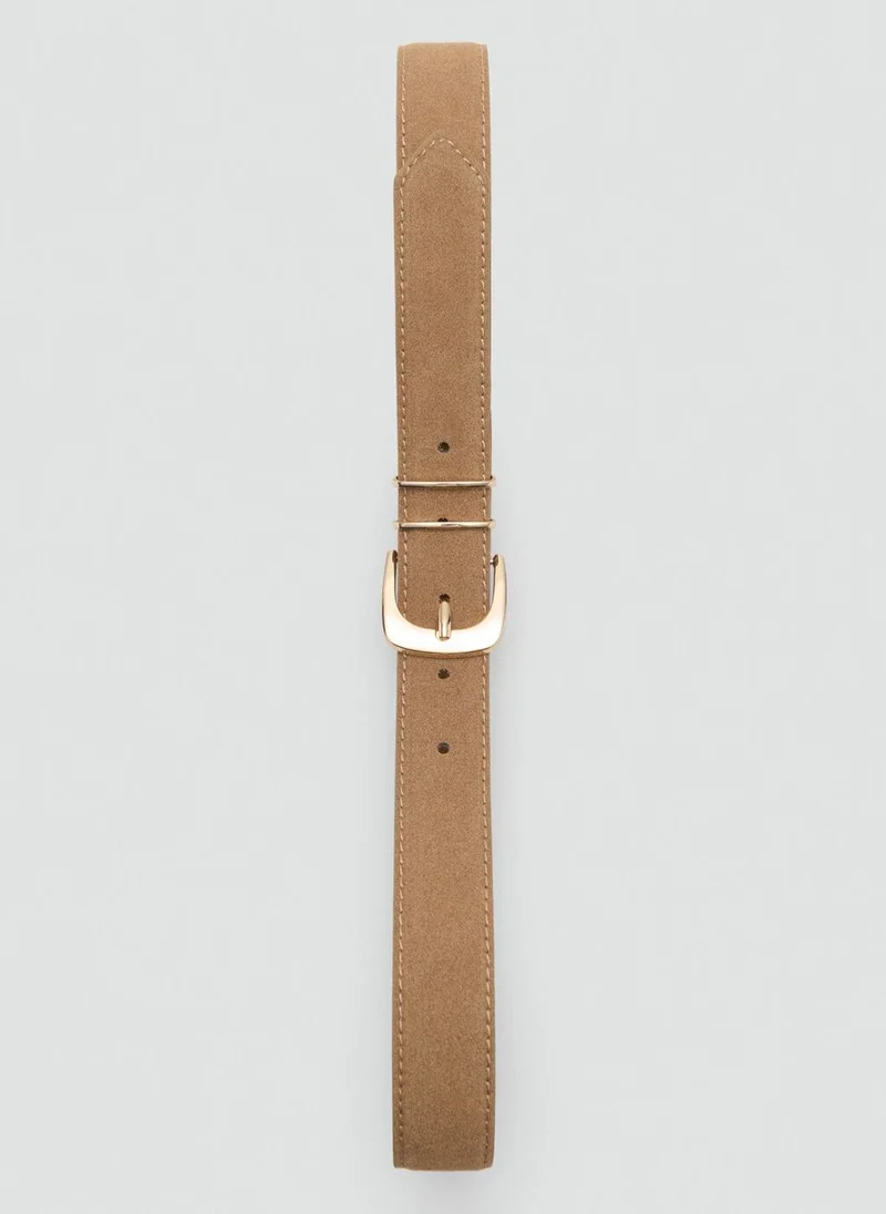 MANGO Suede belt
