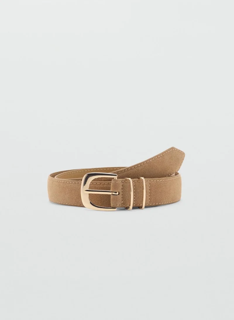 MANGO Suede belt