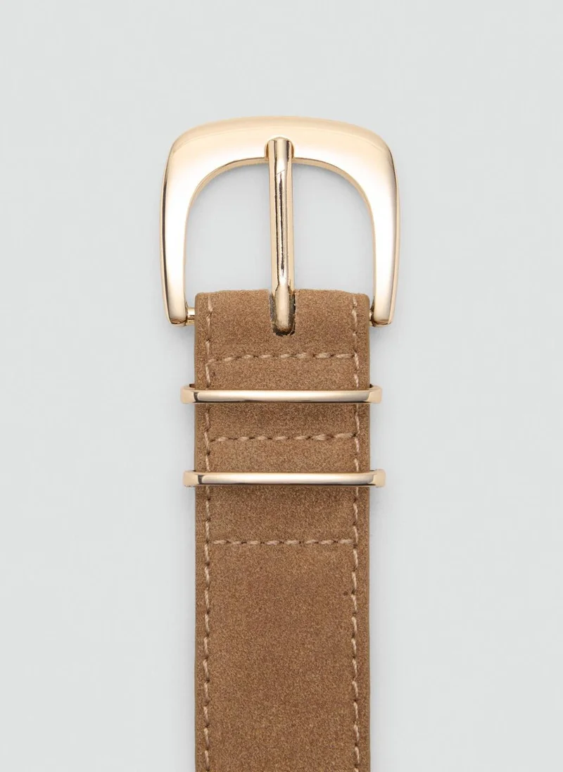 MANGO Suede belt