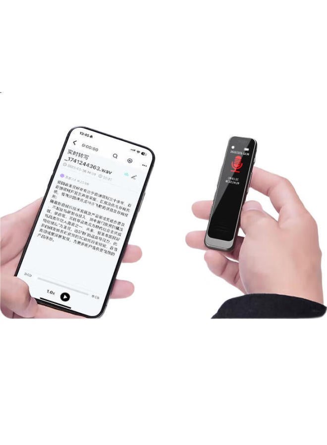 aigo Aigo Ai Voice Recorder, Transcription Meeting Minutes, Portable Compact Professional Recording Device, One-Button Recording, Noise Reduction, Long Standby Time, Translation, Business Office Lawyer Use Sr30 64Gb - Image 3