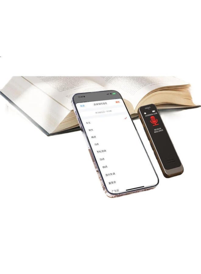 aigo Aigo Ai Voice Recorder, Transcription Meeting Minutes, Portable Compact Professional Recording Device, One-Button Recording, Noise Reduction, Long Standby Time, Translation, Business Office Lawyer Use Sr30 64Gb - Image 2