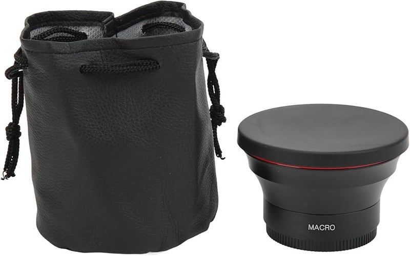 55 مم عدسة ماكرو واسعة الزاوية 0.43X زجاج بصلي سبيكة ألومنيوم نفاذية عالية للضوء - Image 1