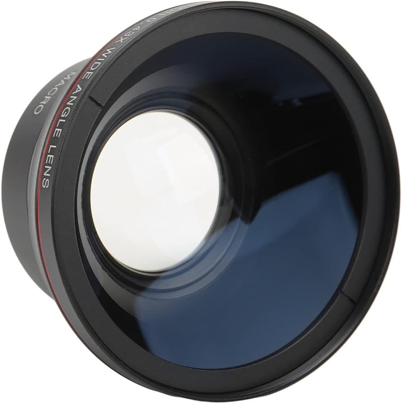 55 مم عدسة ماكرو واسعة الزاوية 0.43X زجاج بصلي سبيكة ألومنيوم نفاذية عالية للضوء - Image 3