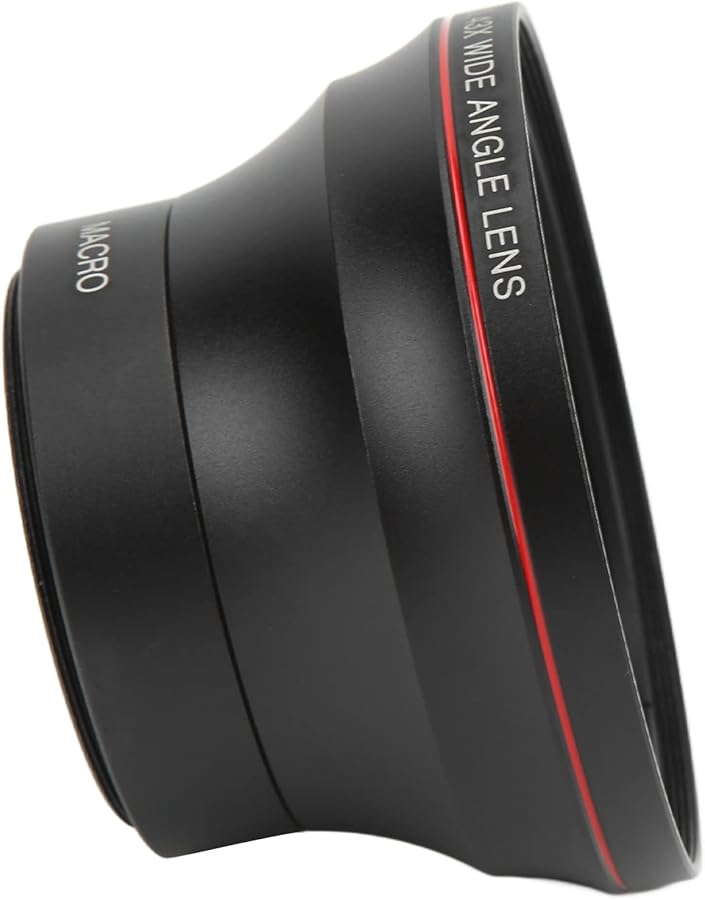 55 مم عدسة ماكرو واسعة الزاوية 0.43X زجاج بصلي سبيكة ألومنيوم نفاذية عالية للضوء - Image 5