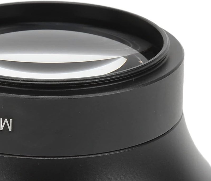 55 مم عدسة ماكرو واسعة الزاوية 0.43X زجاج بصلي سبيكة ألومنيوم نفاذية عالية للضوء - Image 4