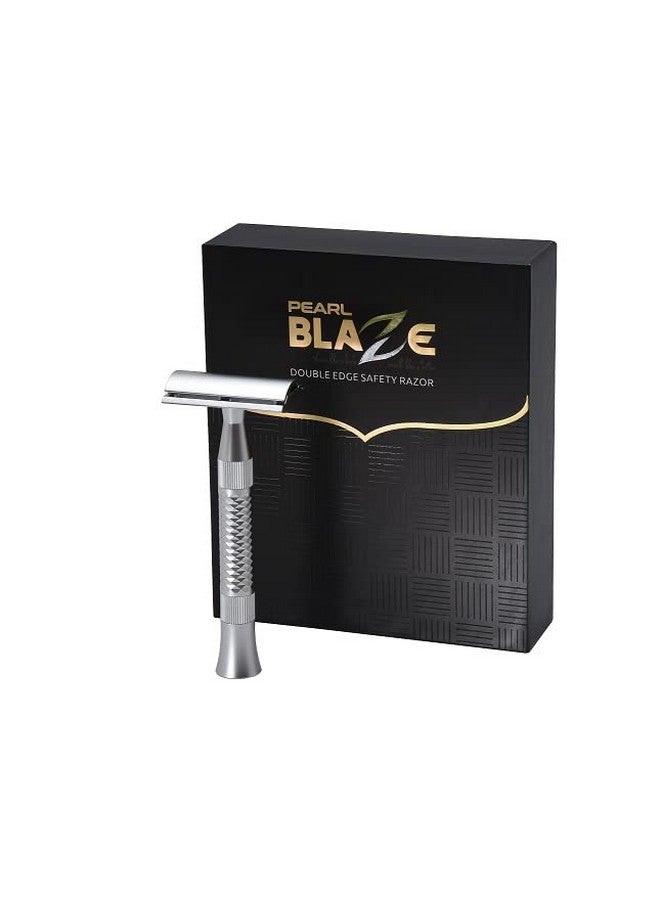 Pearl Shaving Blaze Double Edge Safety Razor for Men - Reusable Metal Razor Made with CNC process | Premium Shaving Razors for Men with Triple Plating| Men's Safety Shaving Razor Kit for Christmas gift option - Image 2