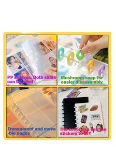 SYOSI Photocard Binder 3 Inch Photocard Holder Book Sleeves with 30Pcs Inner Pages Idol Album Business Cards Collect 6 Ring Photo Protectors hold 240 Cards  - Image 5