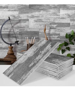Generic Decorative 3D Wall Panels Wall Panels 16PCS 20.32*10.16cm 3D Wall Sticker Self-Adhesive Wall Panels Waterproof PE Foam Wallpaper Brick Wallpaper for Kichen Wall Decor  - Image 1