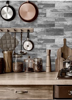 Generic Decorative 3D Wall Panels Wall Panels 16PCS 20.32*10.16cm 3D Wall Sticker Self-Adhesive Wall Panels Waterproof PE Foam Wallpaper Brick Wallpaper for Kichen Wall Decor  - Image 2