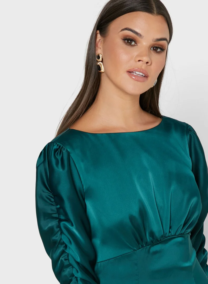 Chi-Chi London Side Split Lace Detail Dress for Women | Best Price Qatar
