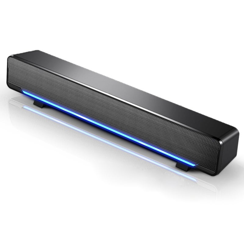 سماعة حاسوب سلكية USB SADA V-196 شريطية بسبيريو وسب ووفر قوي مشغل موسيقى صندوق صوت محيطي باس مدخل صوتي 3.5 ملليمتر لأجهزة الكمبيوتر المحمولة والهواتف الذكية والأجهزة اللوحية وMP3 وMP4 - Image 1