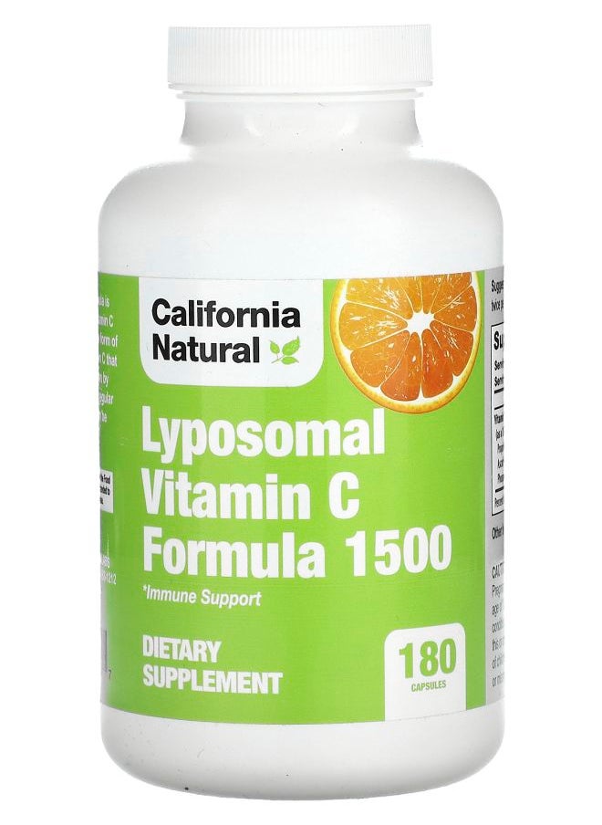 California Natural Lyposomal Vitamin C Formula 1500 180 Capsules 
