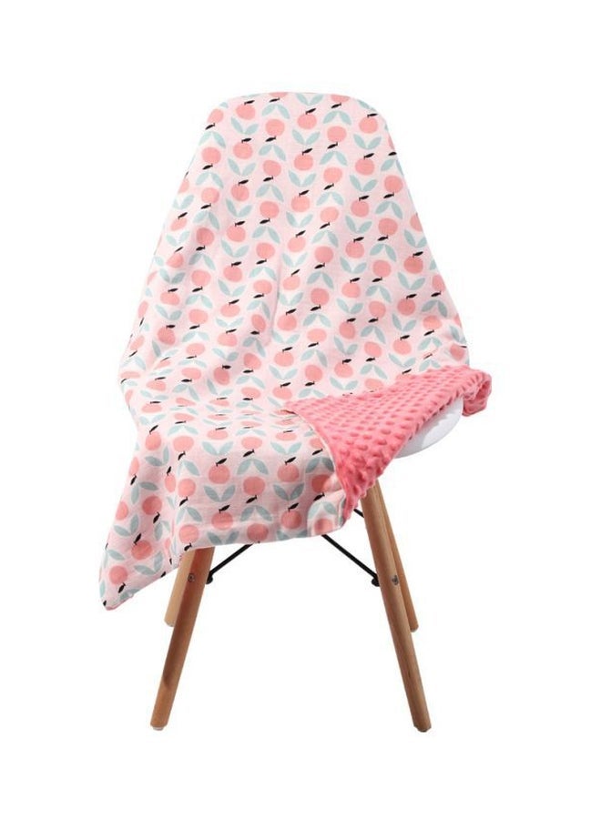 NIBEMINENT Printed Cotton Blanket Fabric Pink/Green 43.3x31.5inch  - Image 1