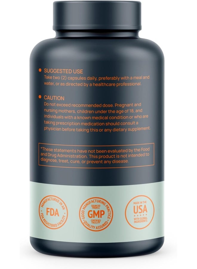 HMS Co. Premium 1600mg Liposomal Vitamin C - Superior Absorption Immune and Nervous System Booster Fat Soluble 180 Capsules - Image 2