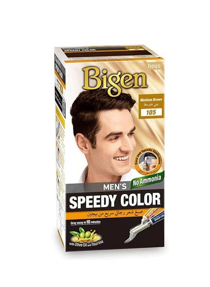 بايجن بيجن صبغة شعر سريعة بدون امونيا للرجال - بني متوسط 105