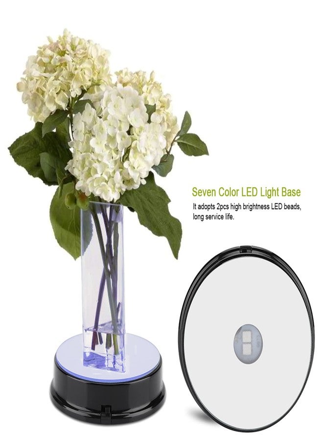 ايجويوس قاعدة إضاءة LED، حامل عرض كريستالي مضيء، قاعدة دائرية متعددة الألوان متغيرة الألوان لتزيين التماثيل الفنية الزجاجية - Image 2