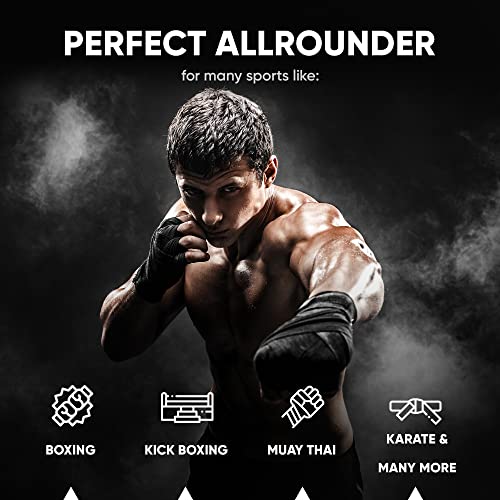 FIGHTR® Boxing Handwraps 160 inches semi-Elastic Hand Wraps with Thumb Loop for Boxing, MMA, Muay Thai & Martial Arts - Image 5