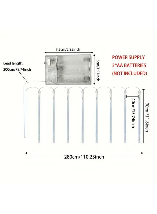 Warm White Battery Powered Starry Rain Lights For Christmas Tree Outdoor Decorations - Image 3
