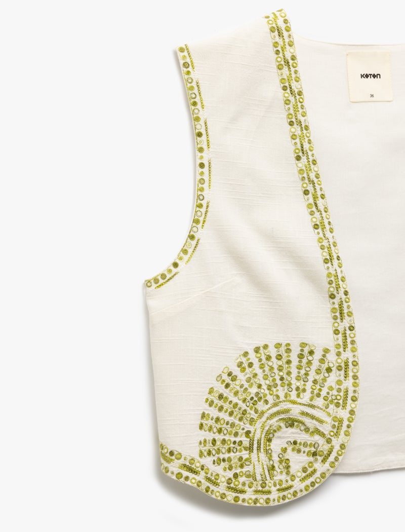 KOTON Embroidered Vest - Image 5