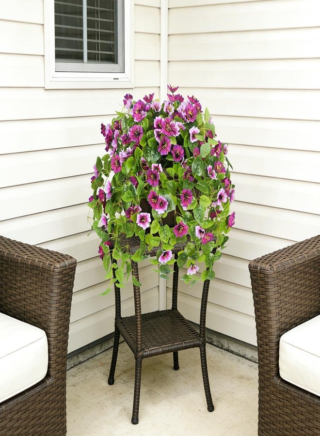 Hrobek Fake Artificial Flowers Hanging for Outdoors Decor, 2 Bundles UV Resistant Faux Silk Flowers for Planters Porch Patio Window Yard Balcony Fence Decoration - Image 5