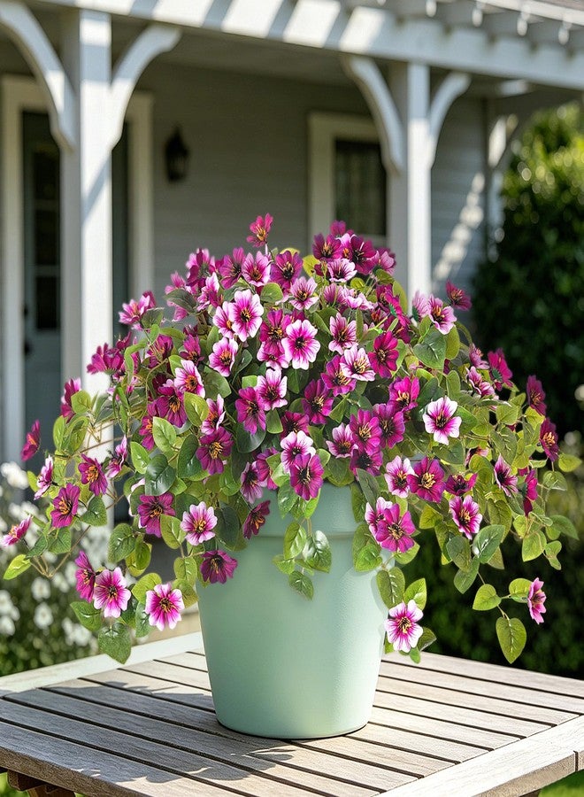 Hrobek Fake Artificial Flowers Hanging for Outdoors Decor, 2 Bundles UV Resistant Faux Silk Flowers for Planters Porch Patio Window Yard Balcony Fence Decoration - Image 1