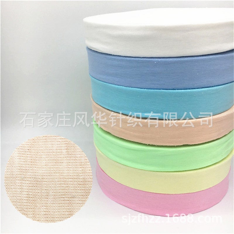 Factory Cross Cut Edge Wrapping Knitted Edge Wrapping Cloth Straight Cut Edge Rolling Strip Xinjiang Cotton Jersey Cotton Binding Strip - Image 2