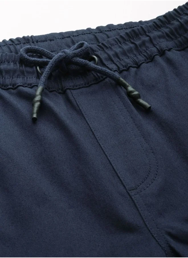 The Indian Garage Co Men Slim Fit Solid Mid-Rise Stretchable Chino Joggers