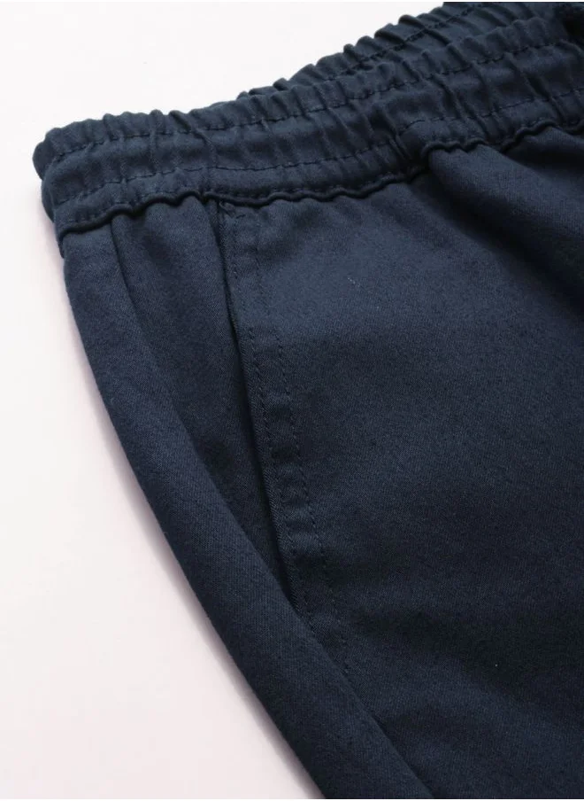 The Indian Garage Co Men Slim Fit Solid Mid-Rise Stretchable Chino Joggers