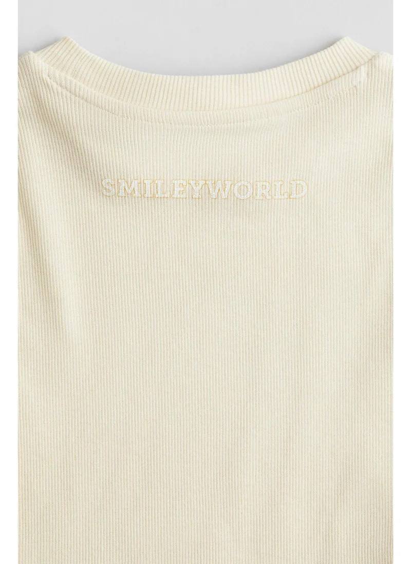 H&M Print-motif jersey top
