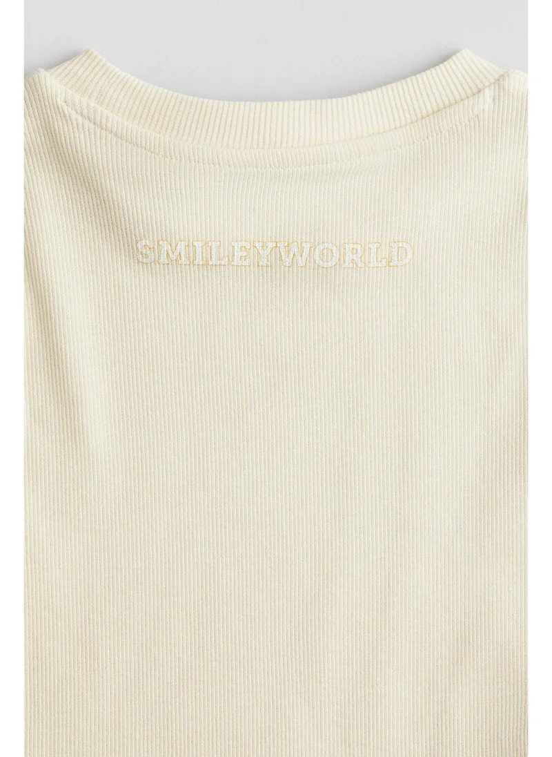 H&M Print-motif jersey top