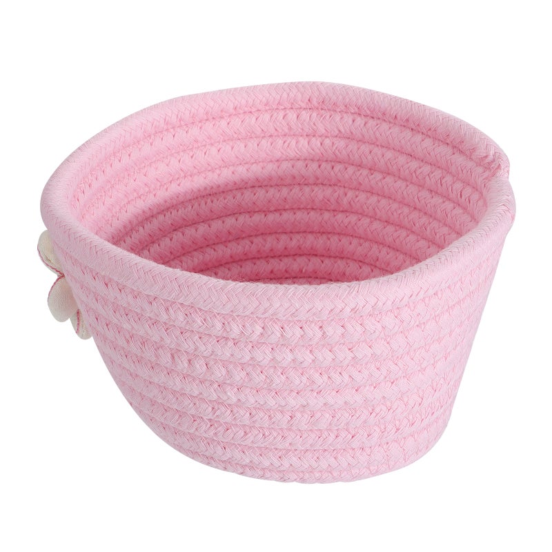 Cotton Woven Basket Desktop Storage Basket Storage Container for Home Office - Image 1