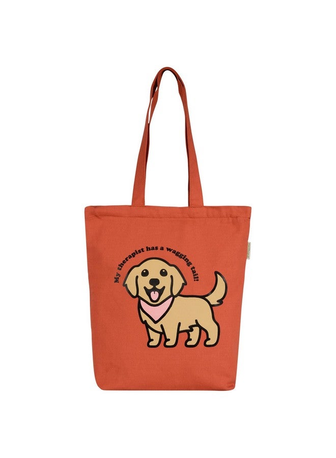 earthsave Canvas Tote Bag for Women | Printed Tote Bag for Girls with Zip | Multi-Purpose Bag | Shopping Bag, Office Bag, College Bag | Cute Tote Bag for Girls (Red - Tuffee) - Image 1