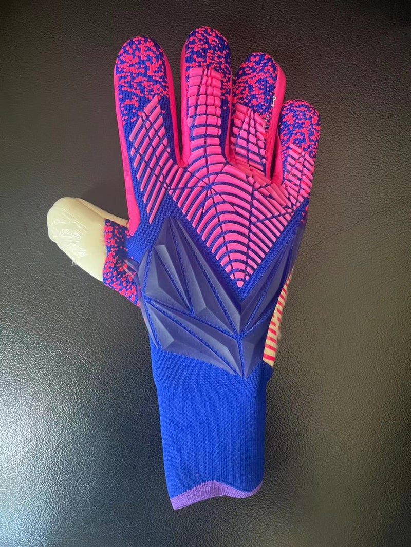 Generic Professional Silicone Grip Goalkeeper Gloves Soccer Blue and red without standard 