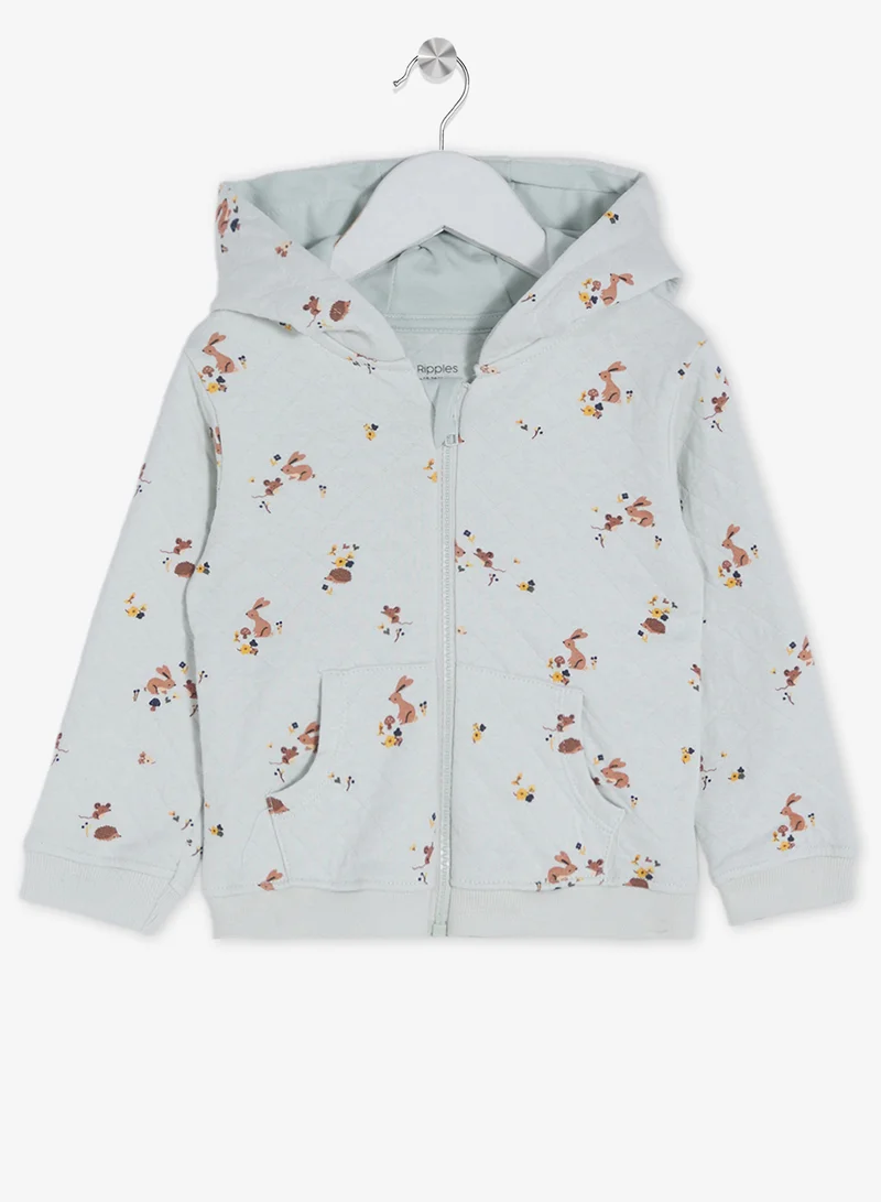 ريبلز مع نمشي طقم بناتي قطعتين بغطاء رأس وسروال رياضي