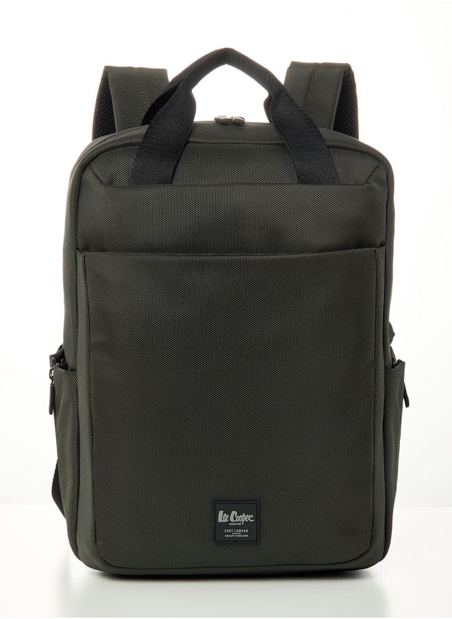 Lee Cooper Applique Backpack with Adjustable Strap and Zip Closure - 41x28x13 cm  - Image 1