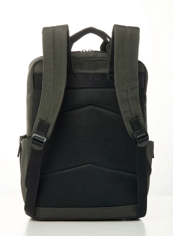 Lee Cooper Applique Backpack with Adjustable Strap and Zip Closure - 41x28x13 cm