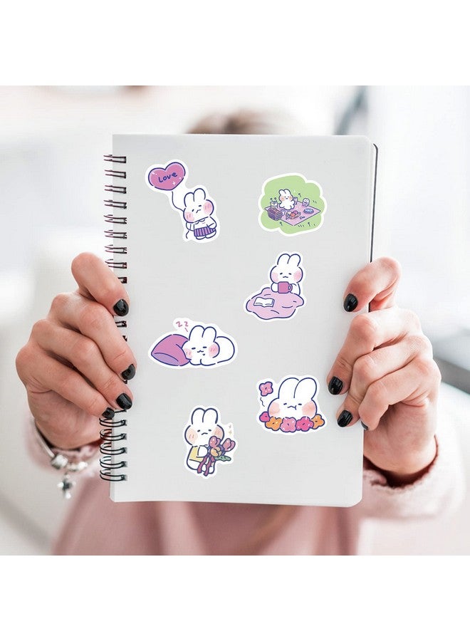 Meisuitd 50Pieces Kawaii Rabbit Stickers For Kids Cute Waterproof Vinyl Stickers For Laptops Skateboard Computer Bicycle Car Water Bottles Diy Decals - Image 4