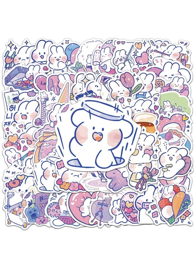 Meisuitd 50Pieces Kawaii Rabbit Stickers For Kids Cute Waterproof Vinyl Stickers For Laptops Skateboard Computer Bicycle Car Water Bottles Diy Decals - Image 2