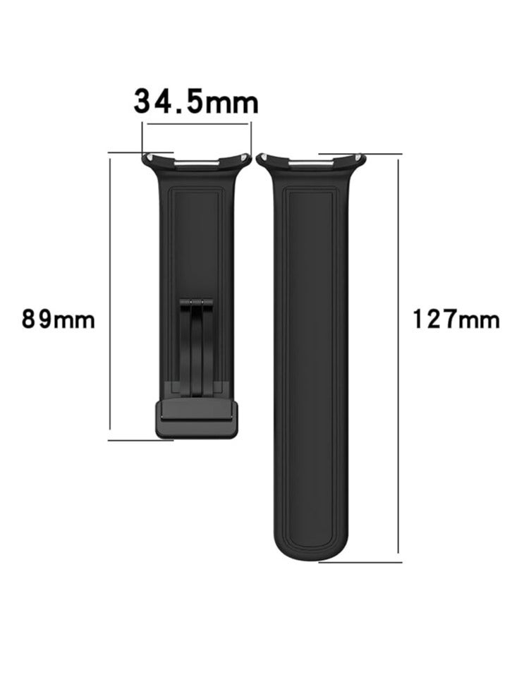 Magnetic Watch Band Compatible for Samsung Galaxy Watch Ultra 47mm (2024) Genuine Leather with Magnetic Buckle Design Adjustable Wristbands Accessories Replacement Straps for Men and Women - Image 3