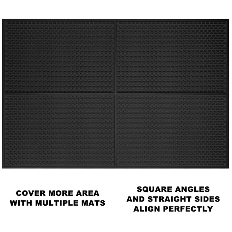 AXIESO 2 Pack Silicone Bar Mat - 1/2 Inch Thick Heat-Resistant and Food Safe Drip Mat - Spill Mats for Counter Top - Kitchen Service Mat, Coffee Bar, Restaurant - Drying Mat - 18 x 12 Inches - Image 5