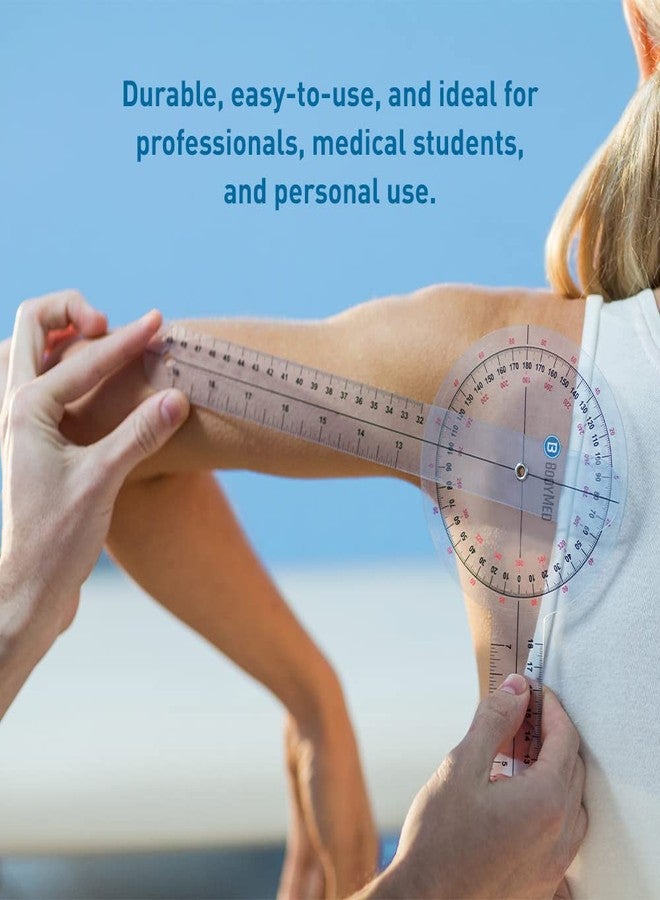 بودي ميد جهاز قياس الزوايا الطبية للعمود الفقري من BodyMed مقاس 6 بوصات - مقاييس معايرة ISOM بزاوية 360 درجة - إعادة تأهيل وتعافي العلاج الطبيعي، منقلة زاوية تقويمية أساسية لقياس مدى الحركة - Image 3
