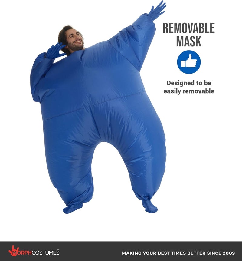 MORPH Blue Light-Up Inflatable Megamorph Blow Up Costume - One Size Fits Most - Image 3
