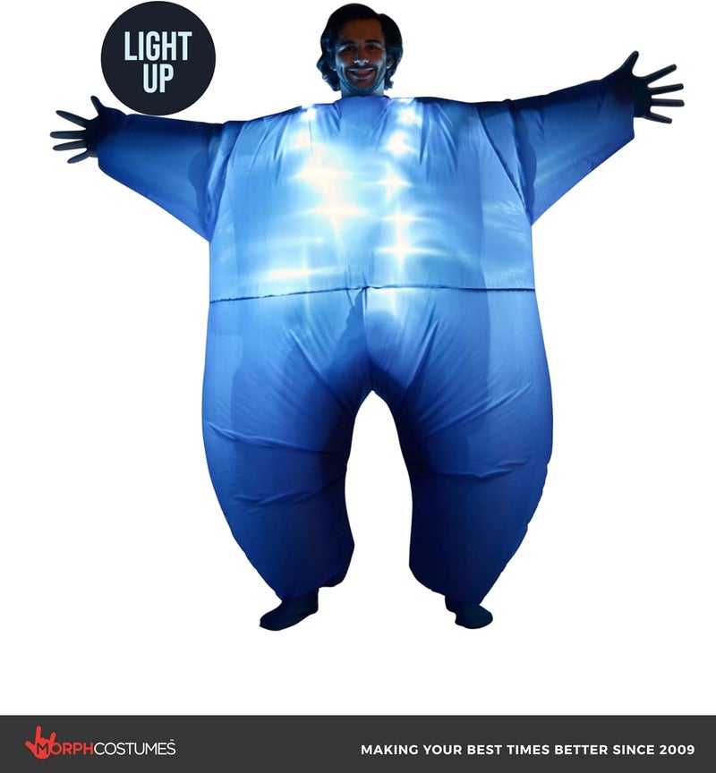 MORPH Blue Light-Up Inflatable Megamorph Blow Up Costume - One Size Fits Most - Image 4