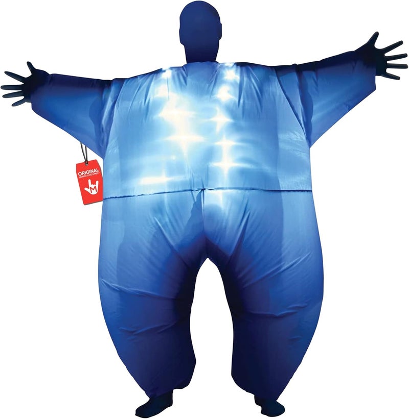 MORPH Blue Light-Up Inflatable Megamorph Blow Up Costume - One Size Fits Most - Image 1