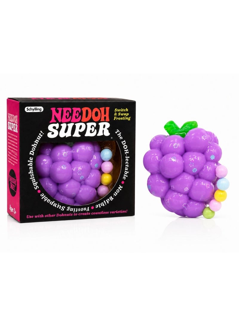 Needoh Grapes Squishy Toy for Stress Relief – Handmade Soft Squishy Grapes Fidget Toy for Kids & Adults Desk Toy for Anxiety Relief Slow Rising Squeeze Toy