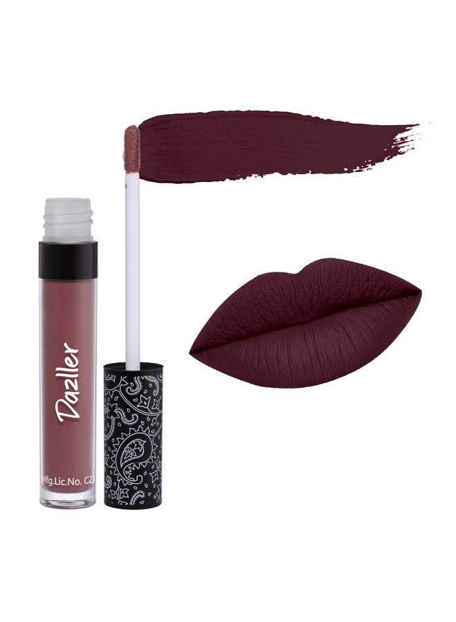 Dazller All Day Lipcolour|Moisturizing Kokum Butter Matte Finish|Non-Transfer & Smudge-proof|8hr stay|Liquid Lipstick for Women|DLC036 Amapola|6g - Image 2