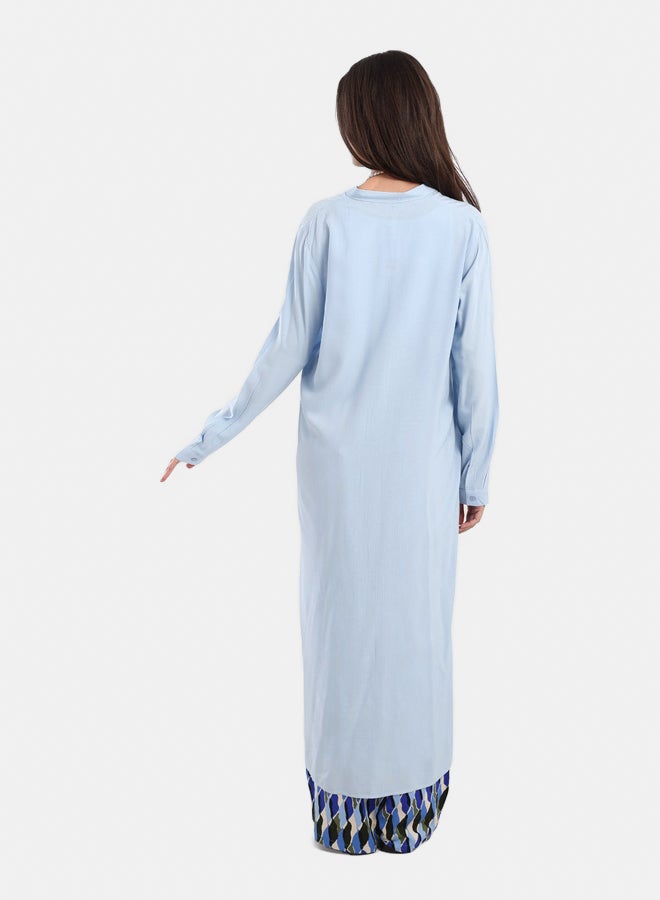 Carina Long Plain Shirt Dress  - Image 2